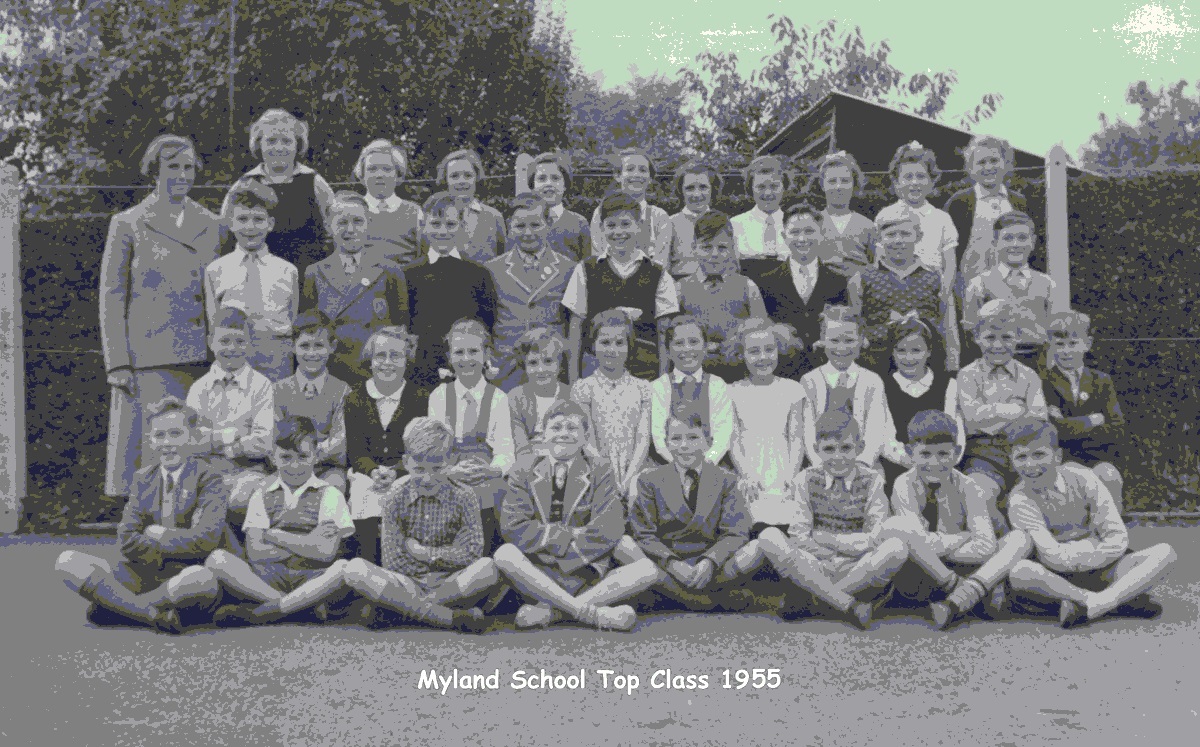 Class act - this picture shows the children at Myland School in 1955. Colin James is in the middle row, fourth from the left