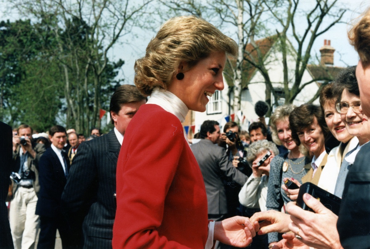 People’s princess - Princess Diana stops to chat on her walk up the drive from the day centre to the hospice inpatient unit