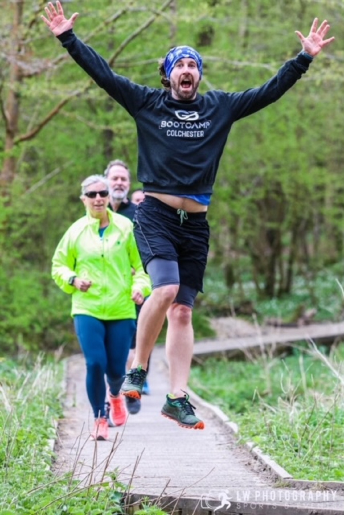 Jumping for joy - Lee Clarkson, from Colchester Bootcamp
