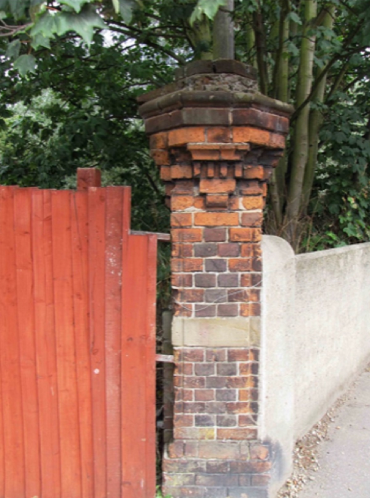 Nod to the past - the original gatepost that still remains on Old Heath Road