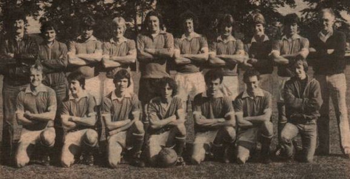Setting a hot pace - Woods Vagabonds led the way during the 1980/81 Colchester and District Sunday League season. Manager Bill Dobbs is on the left of the back row