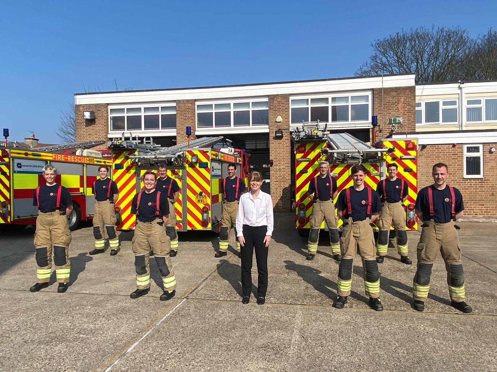 NEW BEGINNING: Katie Maynard with Dovercourt Fire Stations 2nd squad