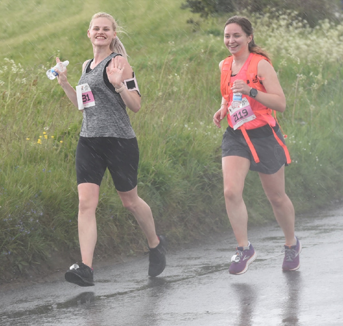 Big smiles - these runners embrace the challenge