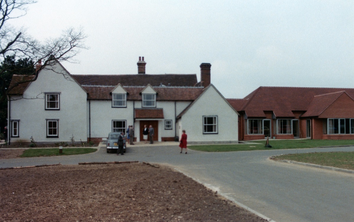 Early days - the front of the hospice in 1985