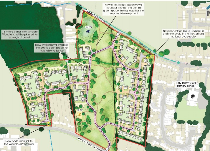 Designs for 150 home new estate in Eight Ash Green approved