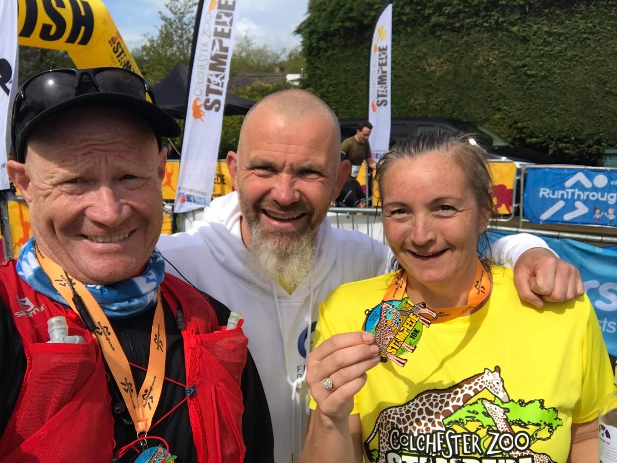 We did it - Tony Severin, Jason Knights and Sharon Harrington, from Frinton Running Club