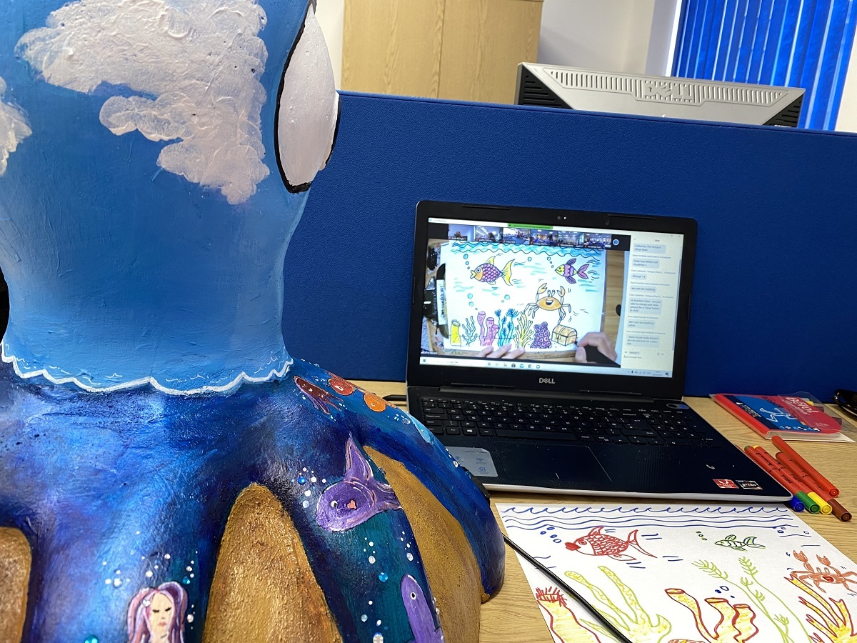 Blue is the colour - an Octopus Ahoy! art workshop with artist Jenny Leonard