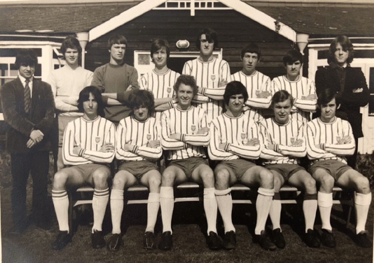 Team spirit - Roger and the Gilberds football team, taken during the 1970/71 season. The side was coached by Roy Massey