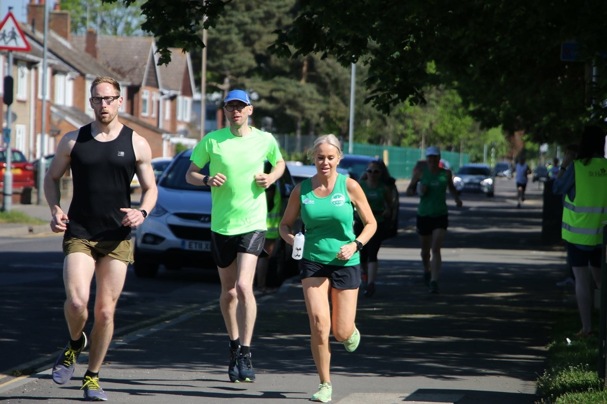 Setting the pace - Roger Southgate saw runners setting off on a ten-mile road race, in aid of St Helena Hospice. The race started in Winstree Road, Stanway, and took in Prettygate, Shrub End and the Garrison