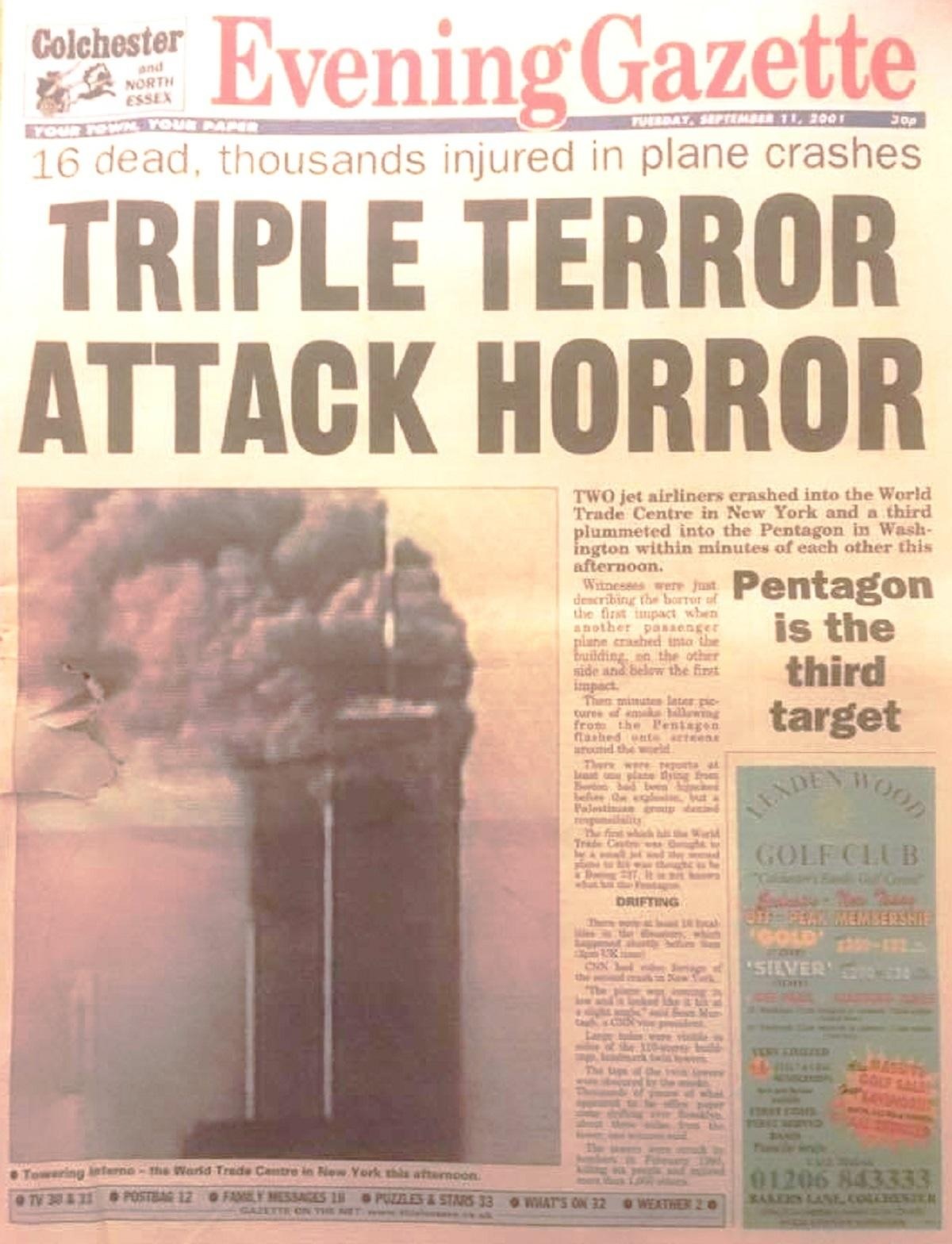 Hot off the press - how we reported the 9/11 terror attack in 2001. The horror sparked dramatic scenes in our newsroom and is remembered by Victoria Weaver