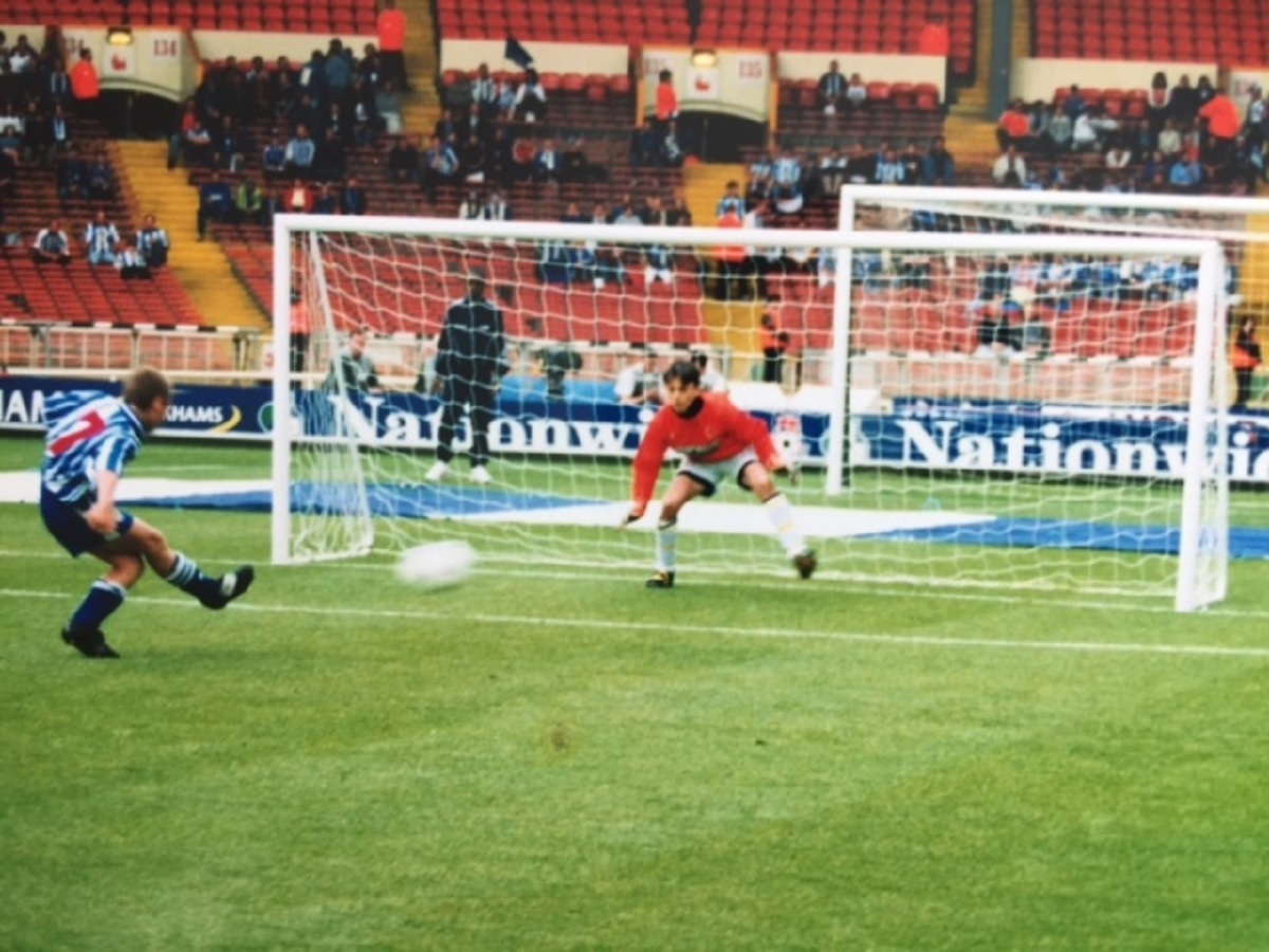 Cool heads - the Gilberd faced a penalty shoot-out when they played at Wembley in 1998