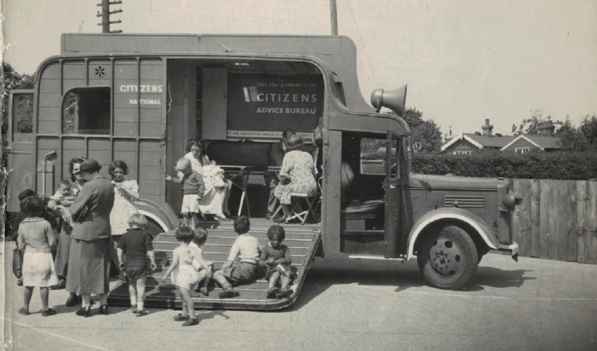 Changing times - an archive picture from the early days of Citizens Advice Essex