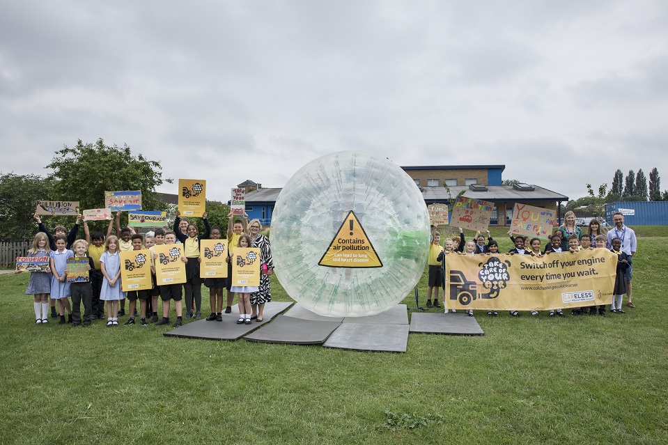 WATCH: St James' Primary School pupils mark Clean Air Day