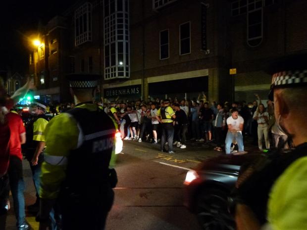 England celebrations: Firefighters called to report of people on roof