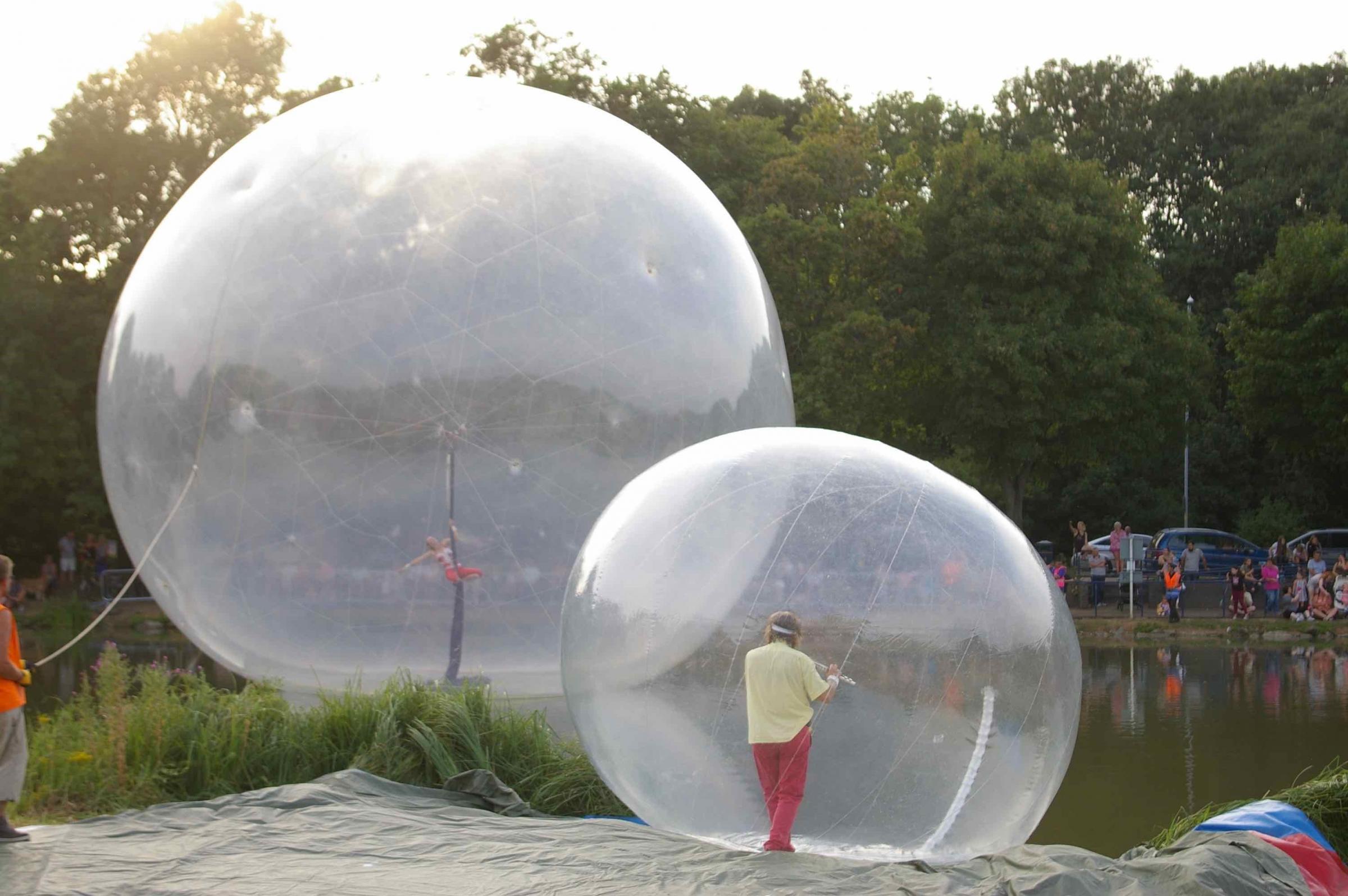 Giant spheres to arrive at Castle Park in Colchester on Saturday