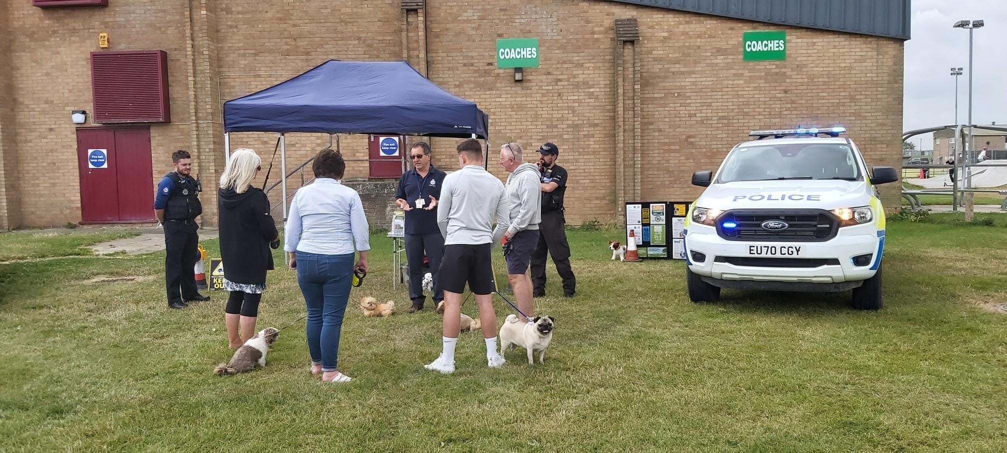 Dog advice - officers on hand at the dog advice event in Dovercourt 