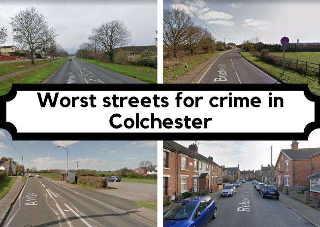 The latest figures from Data.Police.UK has revealed Boxted Road and the area around the hospital were the top hotspots for crime in Colchester in June