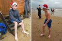 Hero - Tyler, 13, of Walton, was the only child to brave the cold sea in the Christmas Swim