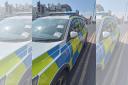 Ticketed - a police car was slapped with two penalty charge notices in Clacton
