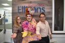 Surprise - Dame Maris Piper visited staff at Ellisons Solicitors