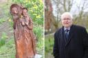 Achieved - Sir Bob Russell with a miniature version of the statue