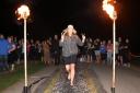 V for victory - the fire walk took place at Writtle University College