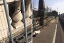 Eyesore – campaigners have said the fencing on Cowdray Bridge spoils the Victorian architecture