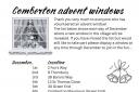 Comberton Advent windows information poster