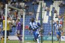 Upset - George Elokobi, pictured in his Colchester United days, led Maidstone United to a shock FA Cup win over League Two side Barrow