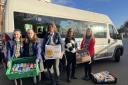 Donations - Students at St Helena School collected food items and donated them to Colchester Foodbank