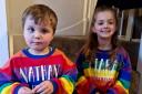 Supportive siblings - Nathan, who is disabled, and his big sister Ciara.