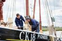 Funding - Tom Curtis and Simon Whitehouse from The Pioneer Sailing Trust working on the CK18 Pioneer due to funding from the National Lottery Heritage Fund