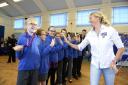 Olympian inspires pupils with inspirational talk