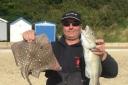 First place: Neil Cocks with a thornback ray and a codling, which helped him to top spot in the latest Colchester Sea Angling Club match.