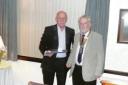 The highest honour – Graham Appleton, left, with Rotary Club president Mike Poole