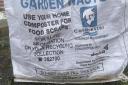Previously used garden disposal bags