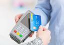 A contactless card payment. Stock image