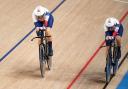 On track - Crystal Lane-Wright (right) won silver behind winner Dame Sarah Storey (left) in the Women's C5 3000m Individual Pursuit Picture: TIM GOODE/PA WIRE