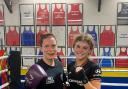 Packing a punch - Colchester's Holly Kocurek (right) with winter women's Box Cup champion  Calli Bushell