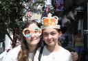 Lillie Shanahan, 13, with Sophia Turner, 12, at the Red Lion Yard jubilee celebrations