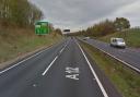 Traffic - the incident happened on the A12 heading northbound  Picture: GOOGLE MAPS