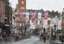 Crowds are beginning to gather along Colchester High Street in eager anticipation of the King's visit