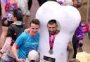 Fancy dress - Jake Quickenden dressed as a bone running to raise awareness and money for cancer charity Sarcoma UK