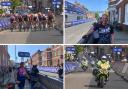 Cheered on - crowds watched on in Colchester as RideLondon racers zoomed through