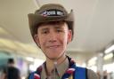 Excited - Rowan Hopkins, 16, is a young scout from Colchester, who will soon be heading off to the World Scout Jamboree in South Korea