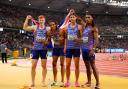 Fantastic four - Great Britain's 4x400m men's relay team of Charlie Dobson, Rio Mitcham, Lewis Davey and Alex Haydock-Wilson after they won bronze at the World Athletics Championships in Hungary