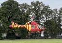 On scene - the Essex and Herts Air Ambulance landed at Old Heath Recreation Ground at 8.45am on Tuesday