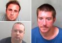 Jailed - Liam O'Brien, top left, Dominic Robinson, bottom left, and Scott Butcher