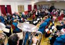 Conductor - Victoria Steinitz (centre) conducts the Boxted Silver Band. Photos by Adrian Rushton.