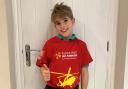 Inspiring: James Theobald in his Essex and Herts Air Ambulance t-shirt